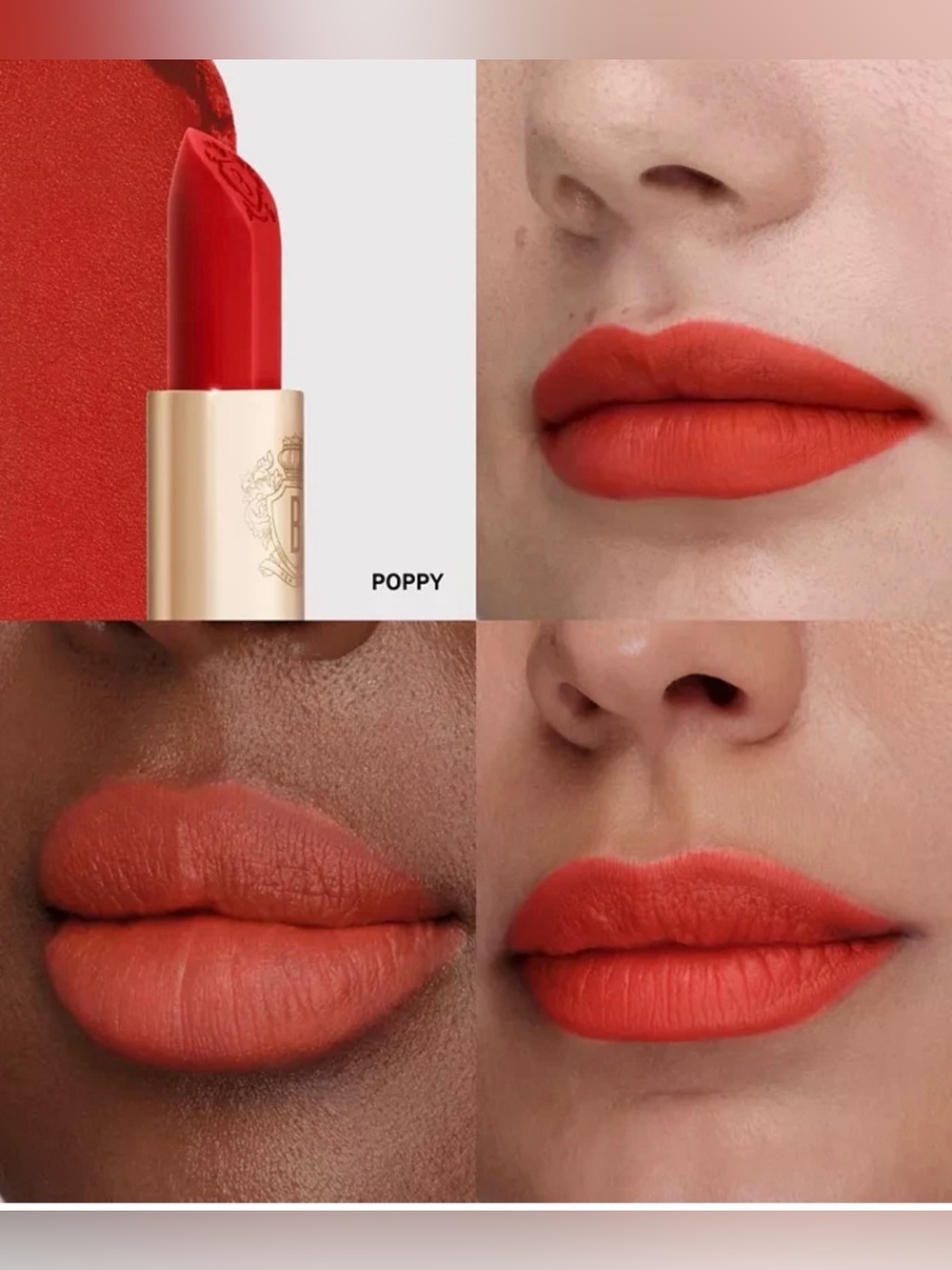 Bobbi Brown Luxe Cashmere Matte Lipstick - 454 Poppy Red Orange new in box